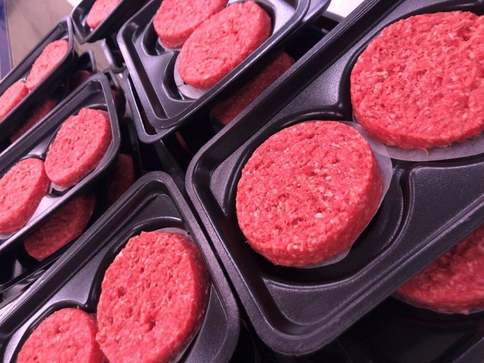 hamburger in vaschetta