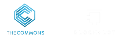 The logo for the commons is a blue hexagon with the letter c on it.