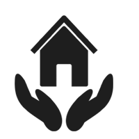 Hands holding Home Icon