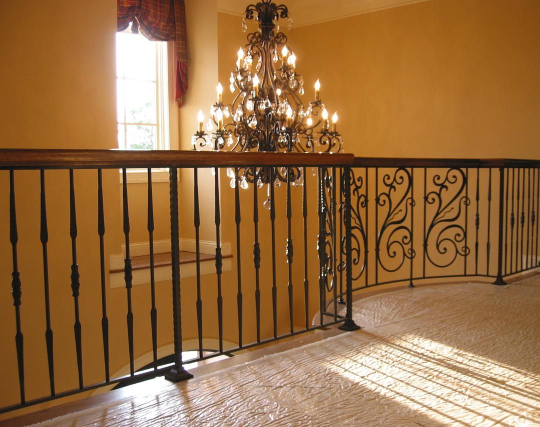 Interior wood railing installed in Cleves, OH