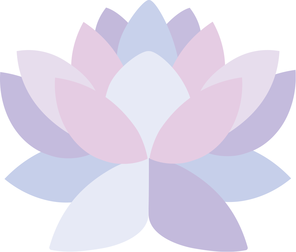 A purple and pink lotus flower on a white background.