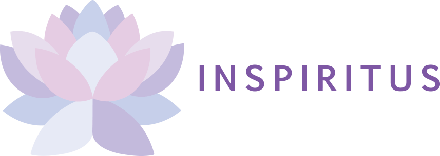 A logo for a company called inspiritus with a lotus flower.