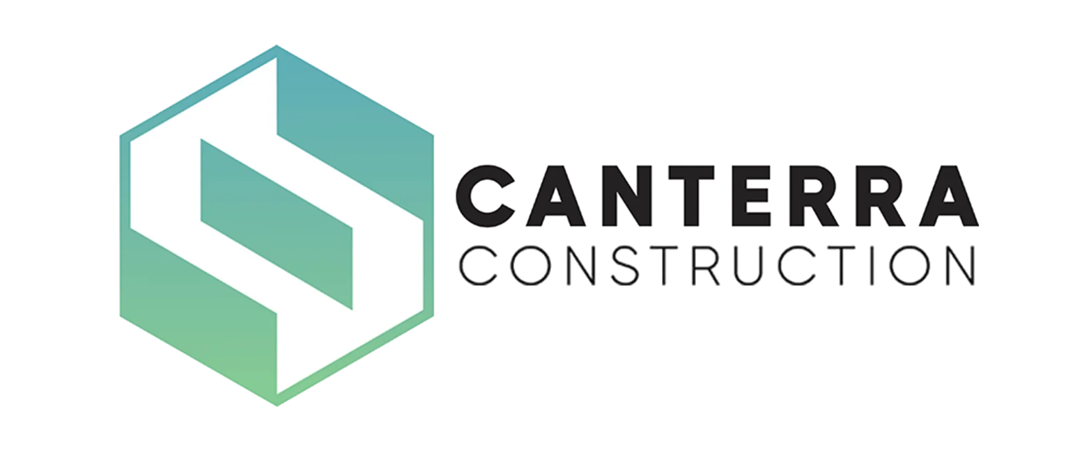 The logo for canterra construction is a hexagon with a s on it.