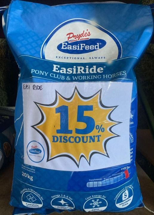 Blue Bag of Pryde's Easifeed Easiride — North Coast Stock Feeds in Wardell, NSW