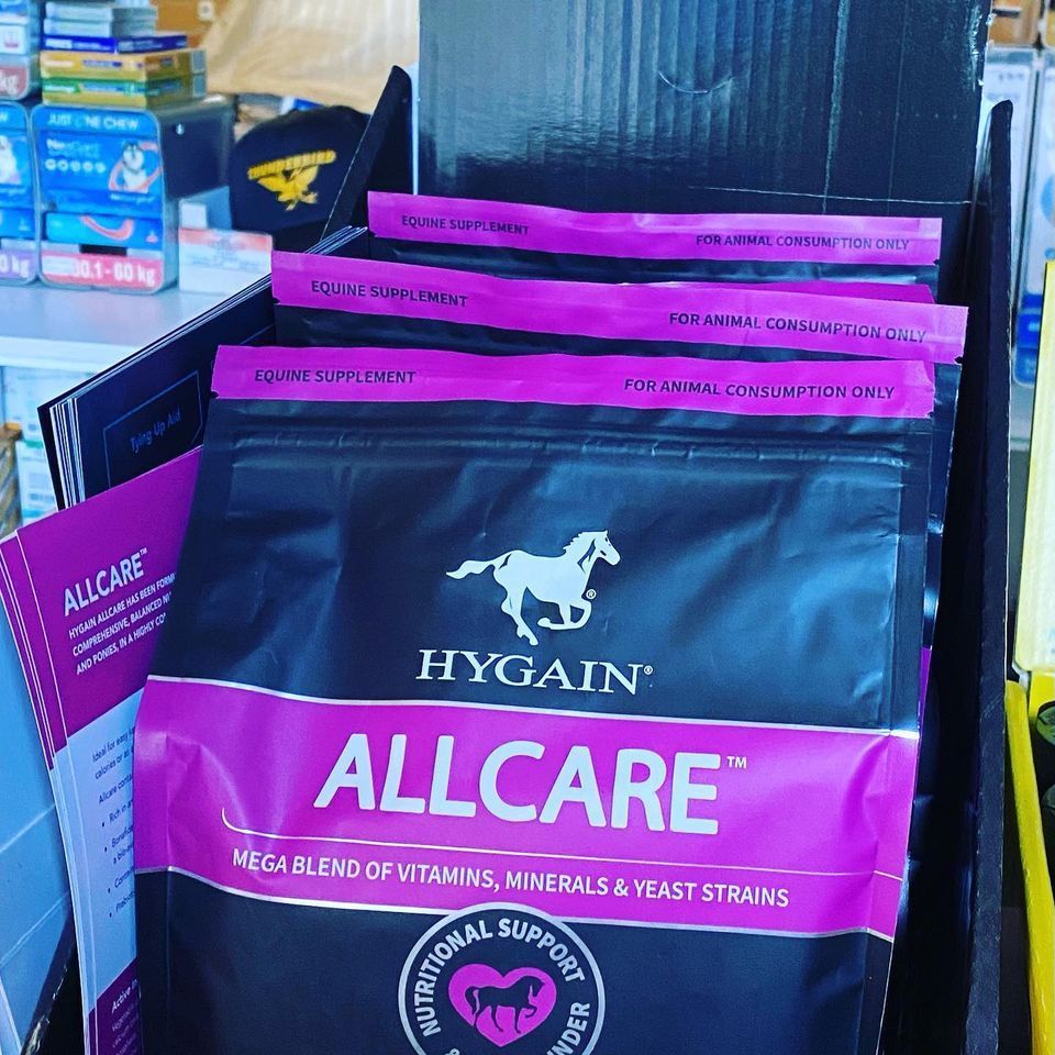 Hygain Allcare Horse Feed Bags on Display — North Coast Stock Feeds in Ballina, NSW