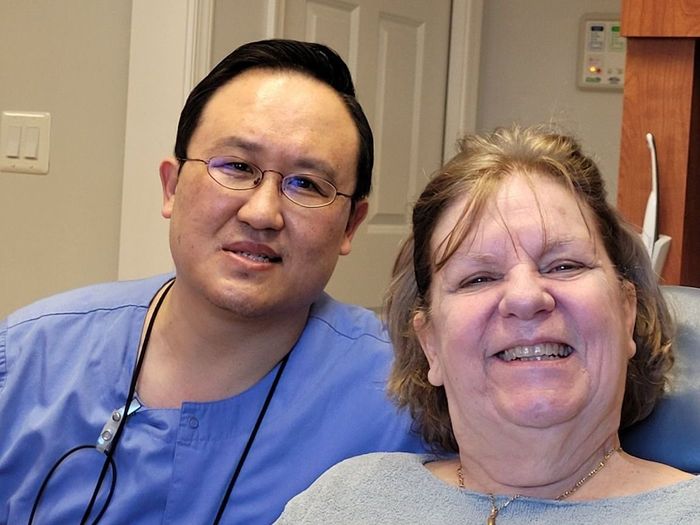 Braddock Family Dental - Dr. Cho with Happy Patient