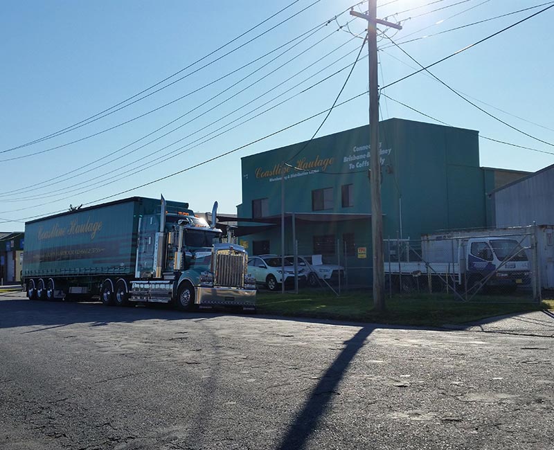 Truck and warehouse — Freight Transport in Coffs Harbour, NSW