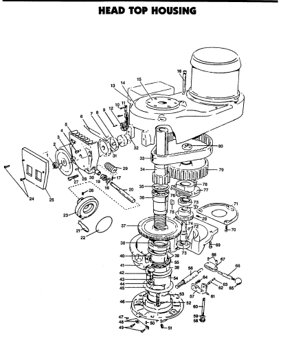 Head top housing parts