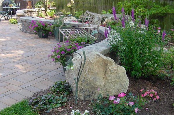 Pink Flowers Hardscape Land Design — Virginia Beach, VA — Gentle Rain