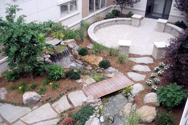 Aerial View Of Nice And Intricate Hardscaped Land — Virginia Beach, VA — Gentle Rain