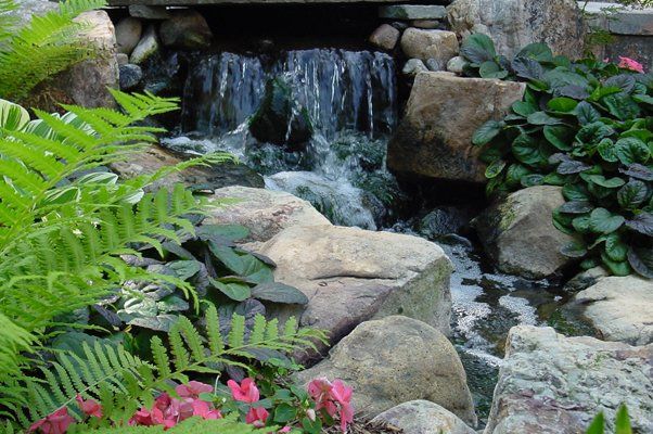 Small Waterfall With Flowing Water — Virginia Beach, VA — Gentle Rain
