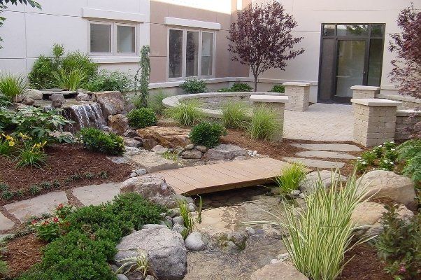 Water Fall And A Wooden Bridge — Virginia Beach, VA — Gentle Rain