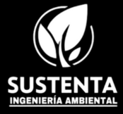 El logotipo de Sustentabilidad Ambiental es blanco sobre fondo negro.