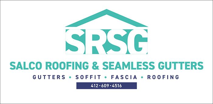 Logo for Salco Roofing & Seamless Gutters, with text reading 