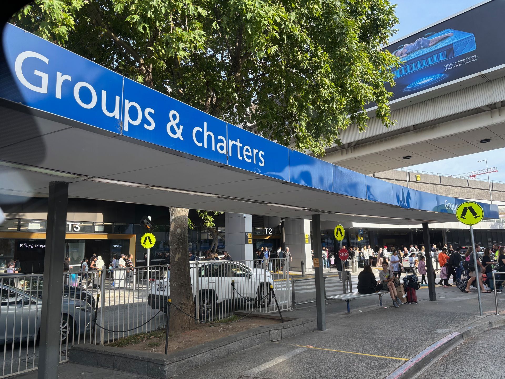 A photo of the Groups & Charters zone at Melbourne Airport.