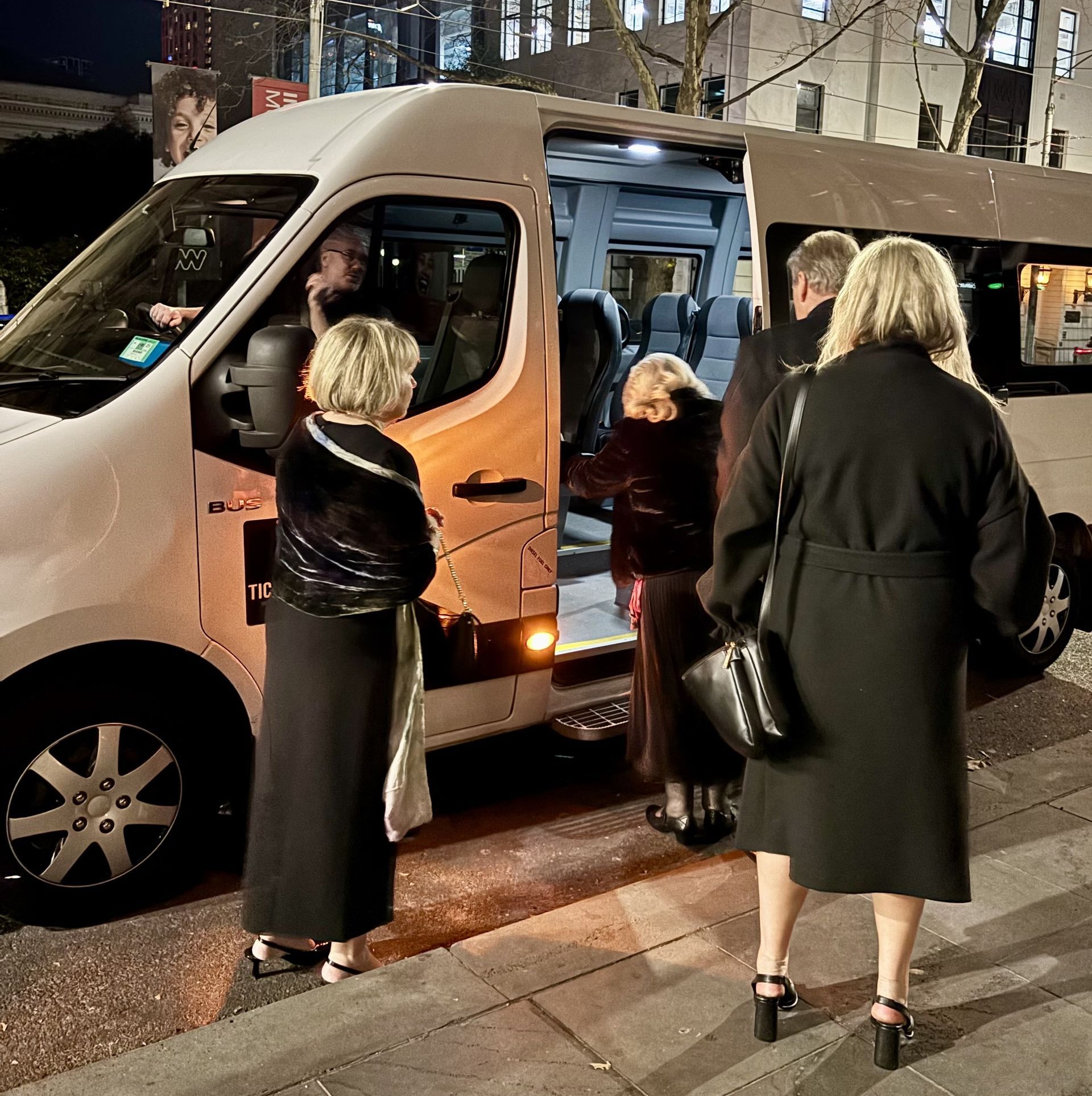 Four people toasting with wine glasses during a picnic in a vineyard on a sunny day.