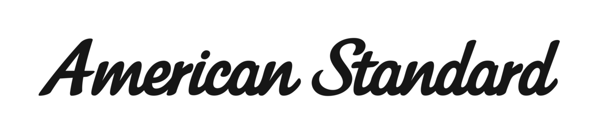 A black and white logo for american standard on a white background.