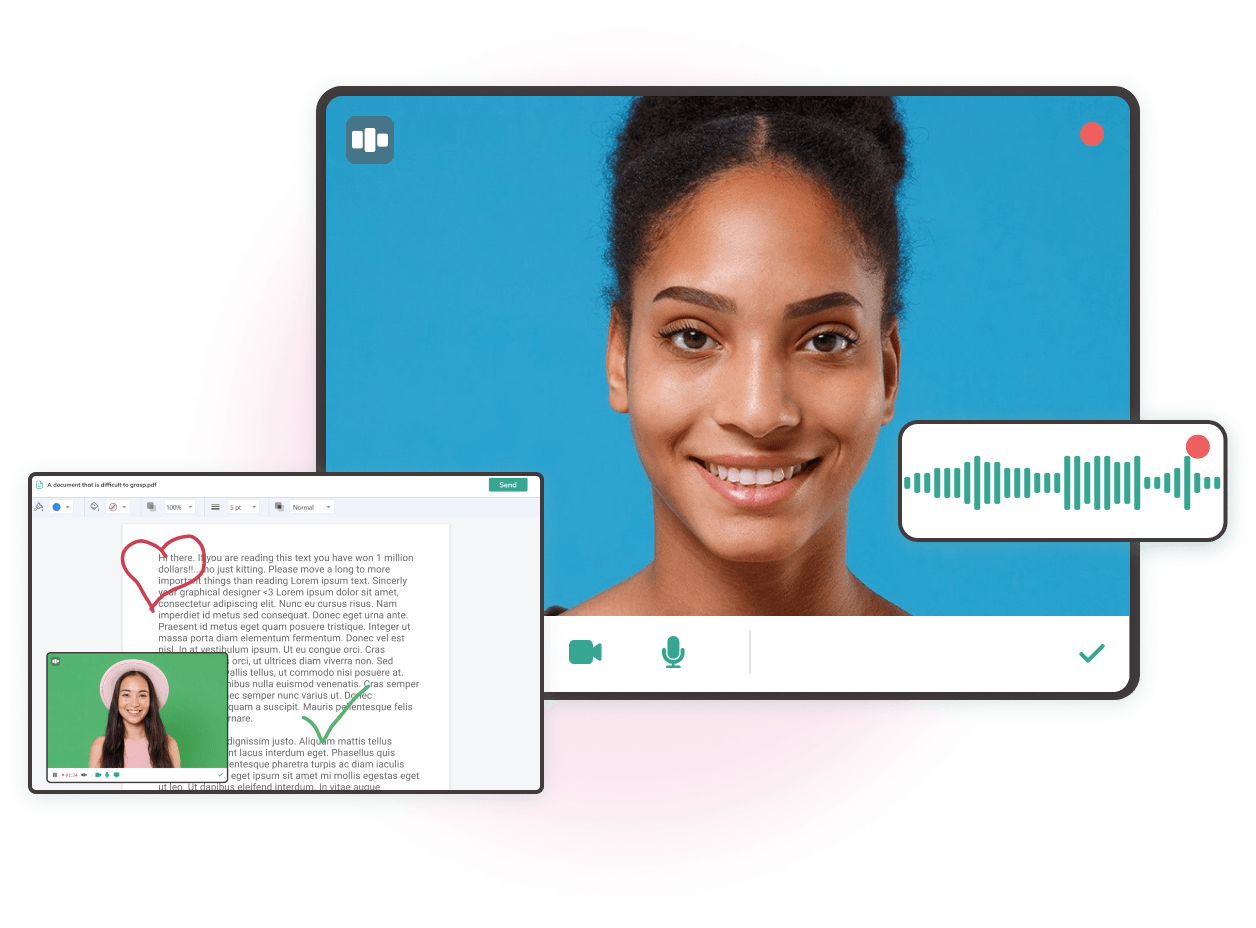 Video Messages, Voice Messages and Annotation of documents