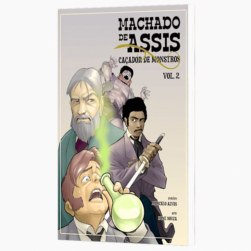 Capa do livro em qudrinhos Machado de Assis: caçador de monstros Vol. 2