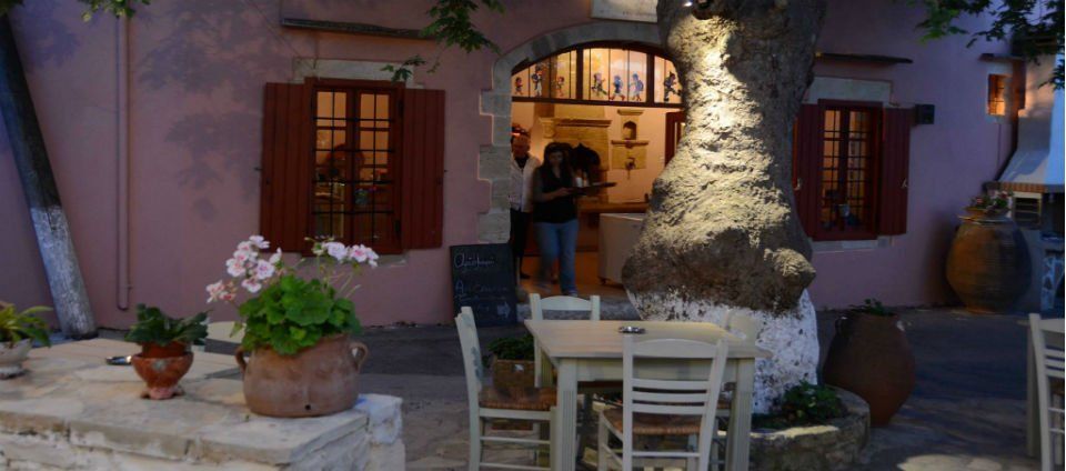 There are many excellent places to eat nearby. This is Arosmary Taverna, owned by the lovely Tasoulla.