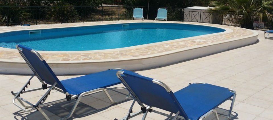 The new pool at Villa Angelos is popular with toddlers and young children