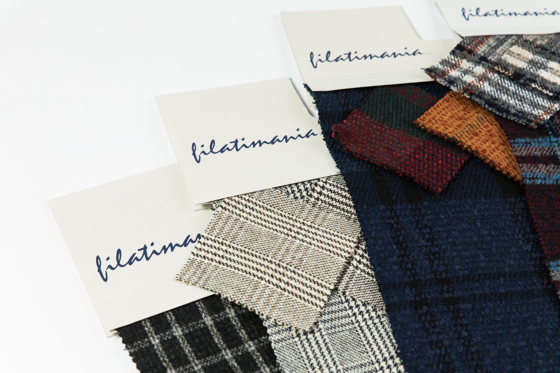 Our textiles,  fabrics in wool, polyester, winter pattern, coats.