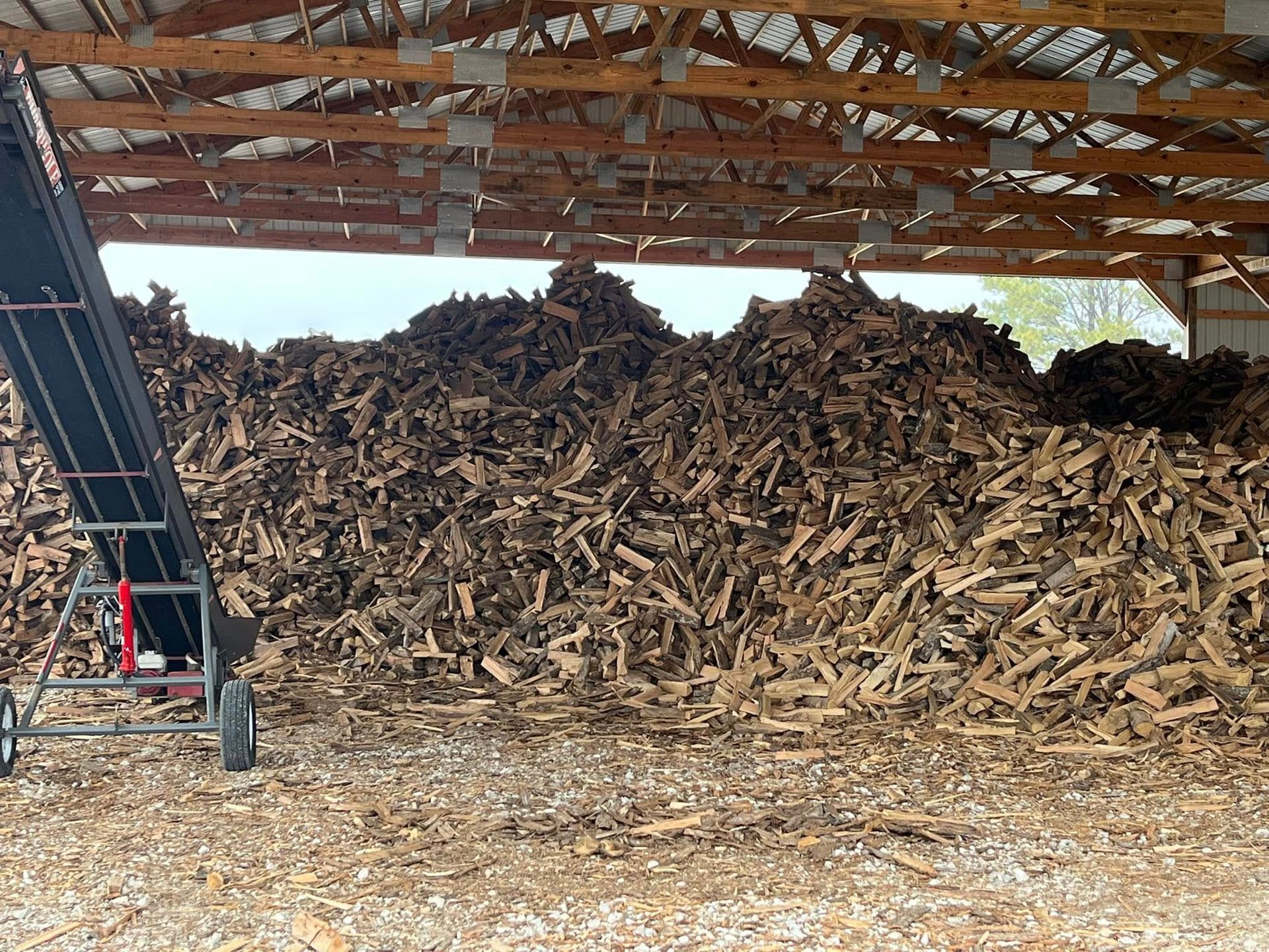 Fireplace with Wood Pieces — Perryville, MO — Jay's Firewood & Mulch