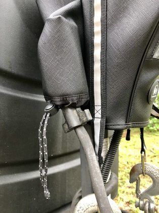 Close Up of 7-Pin Plug Pocket on TrailerSphere Tongue Jack Cover