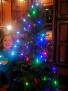 Decorating the Christmas tree