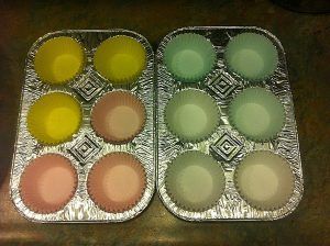 Empty pie pans