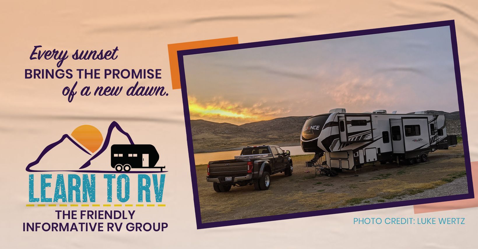 A truck is towing a rv on a trailer.