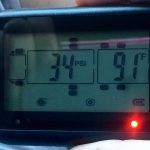 In this picture, you can see that my TST TPMS shows pressure, temperature, and a tire-specific alarm.