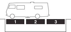 A black and white drawing of a rv sitting on top of a table.