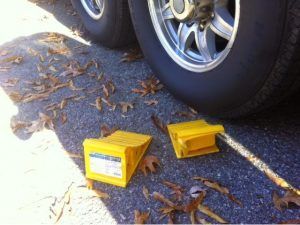 Remove wheel chocks