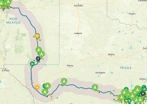 Looking for interesting places between Albuquerque and Austin