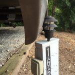 Slide wheel well overlaps the power pedestal