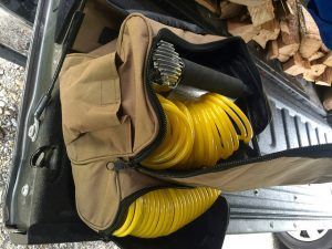 First things first, grab the carry bag from the basement