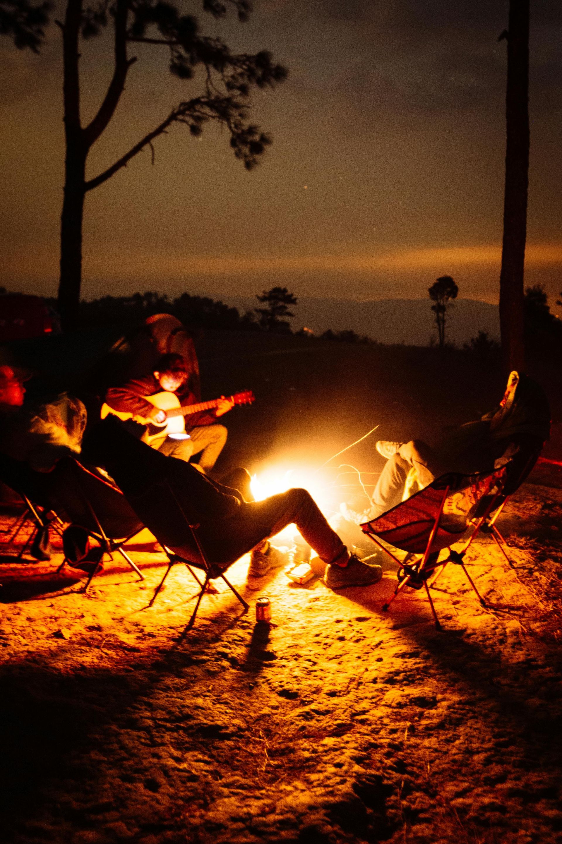 campfire chat with friends