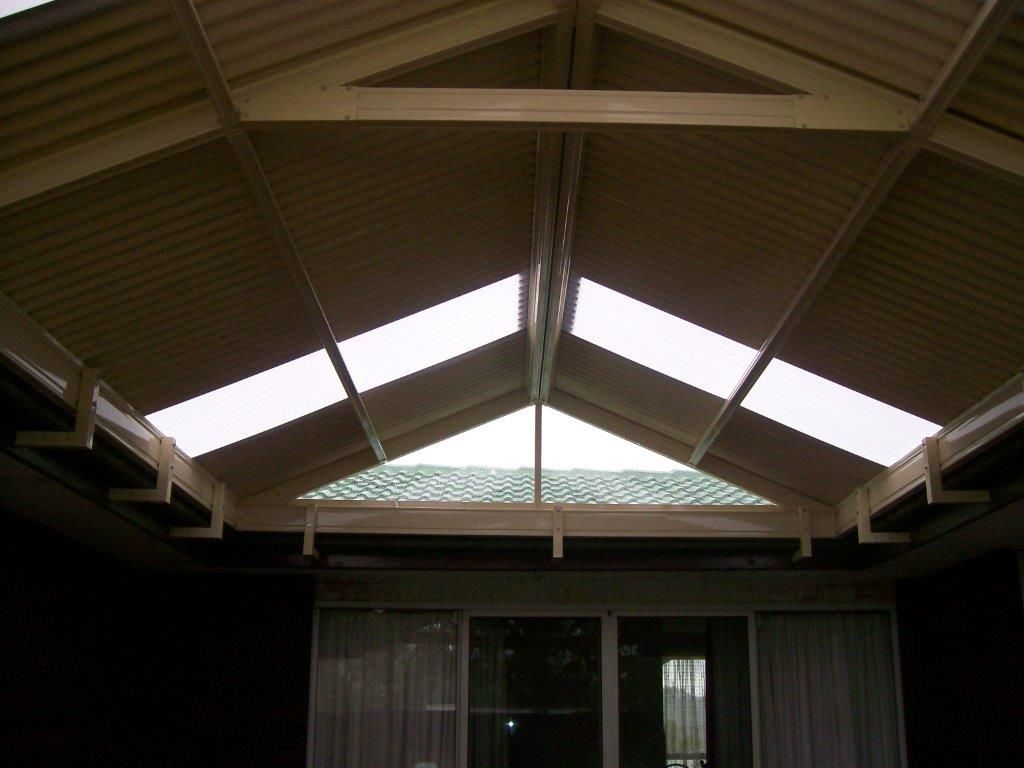 Interior ceiling with skylights and exposed beams — More Than Garages Pty Ltd–Ranbuild Tamworth in Taminda, NSW
