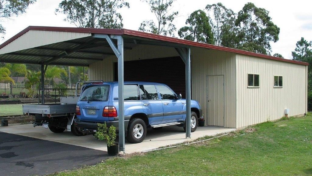 Blue SUV parked under a metal carport — More Than Garages Pty Ltd–Ranbuild Tamworth in Taminda, NSW