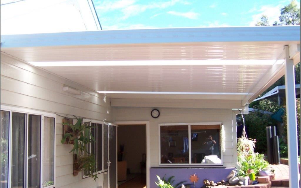 Covered patio with white roof — More Than Garages Pty Ltd–Ranbuild Tamworth in Taminda, NSW