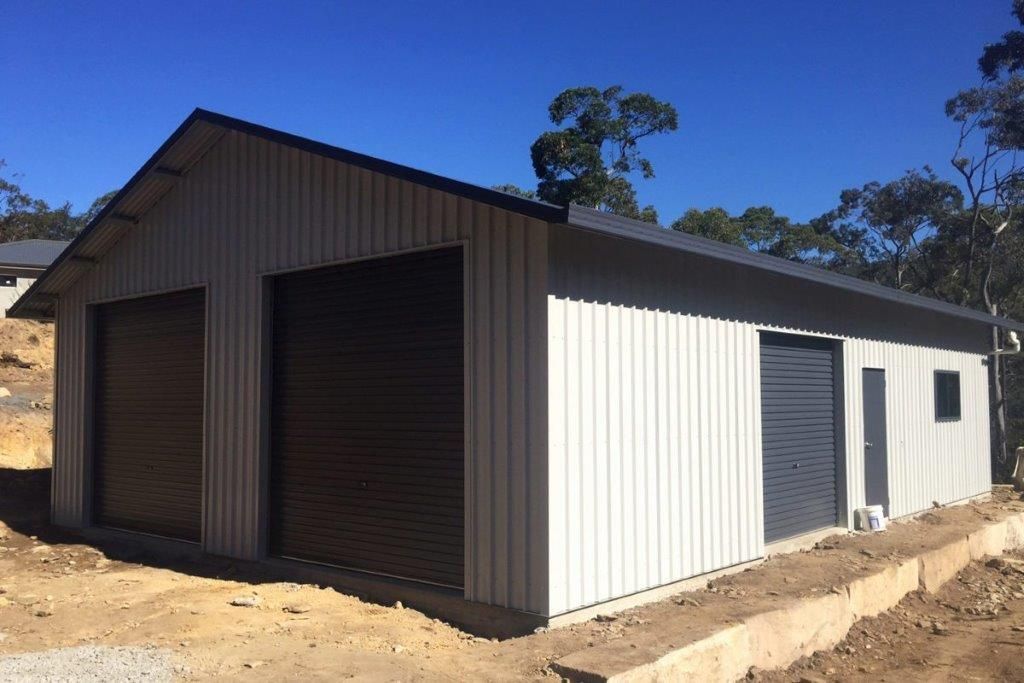 A white shed with grey eaves — More Than Garages Pty Ltd–Ranbuild Tamworth in Taminda, NSW
