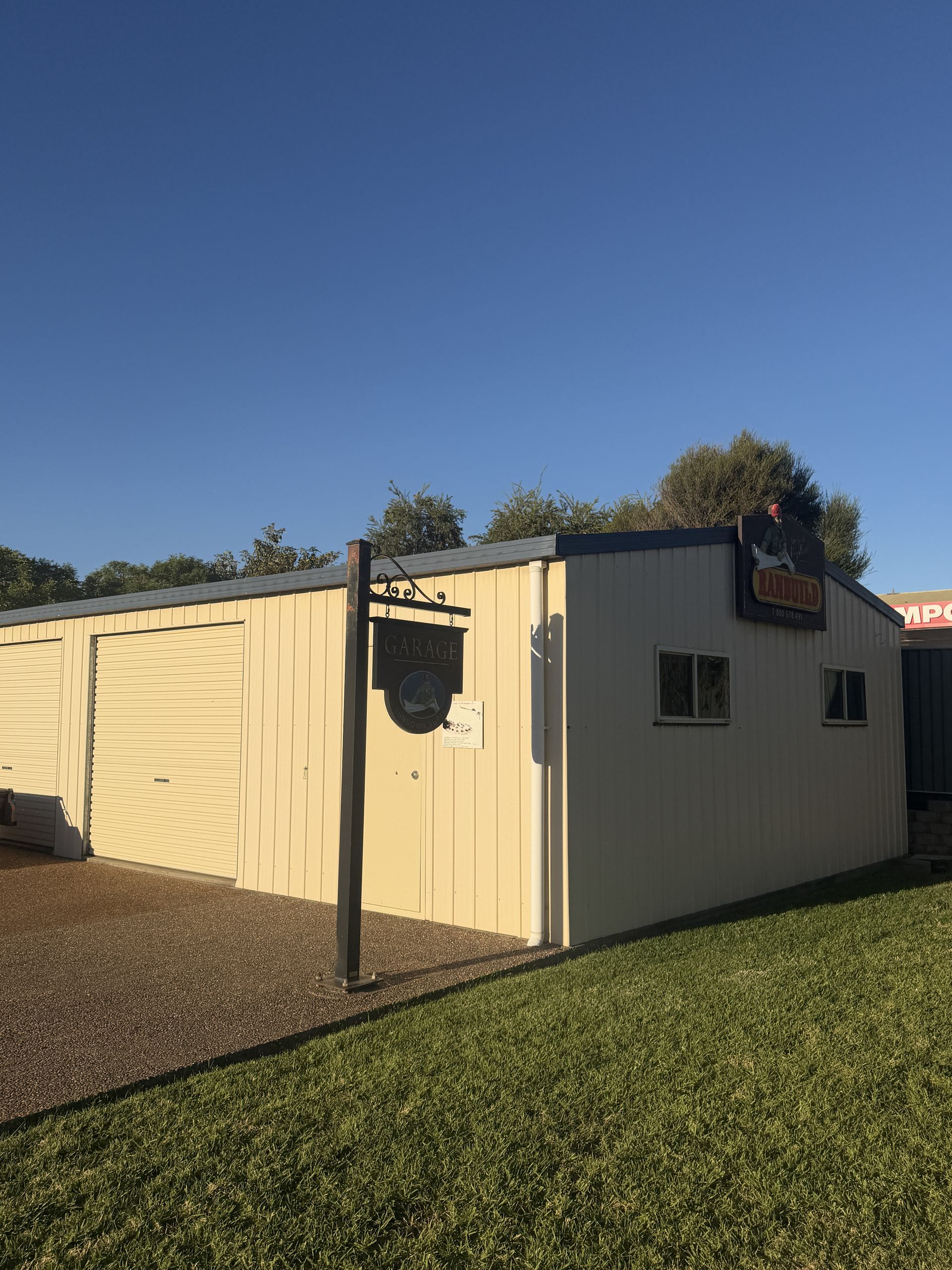 A beige metal shed — More Than Garages Pty Ltd–Ranbuild Tamworth in Taminda, NSW