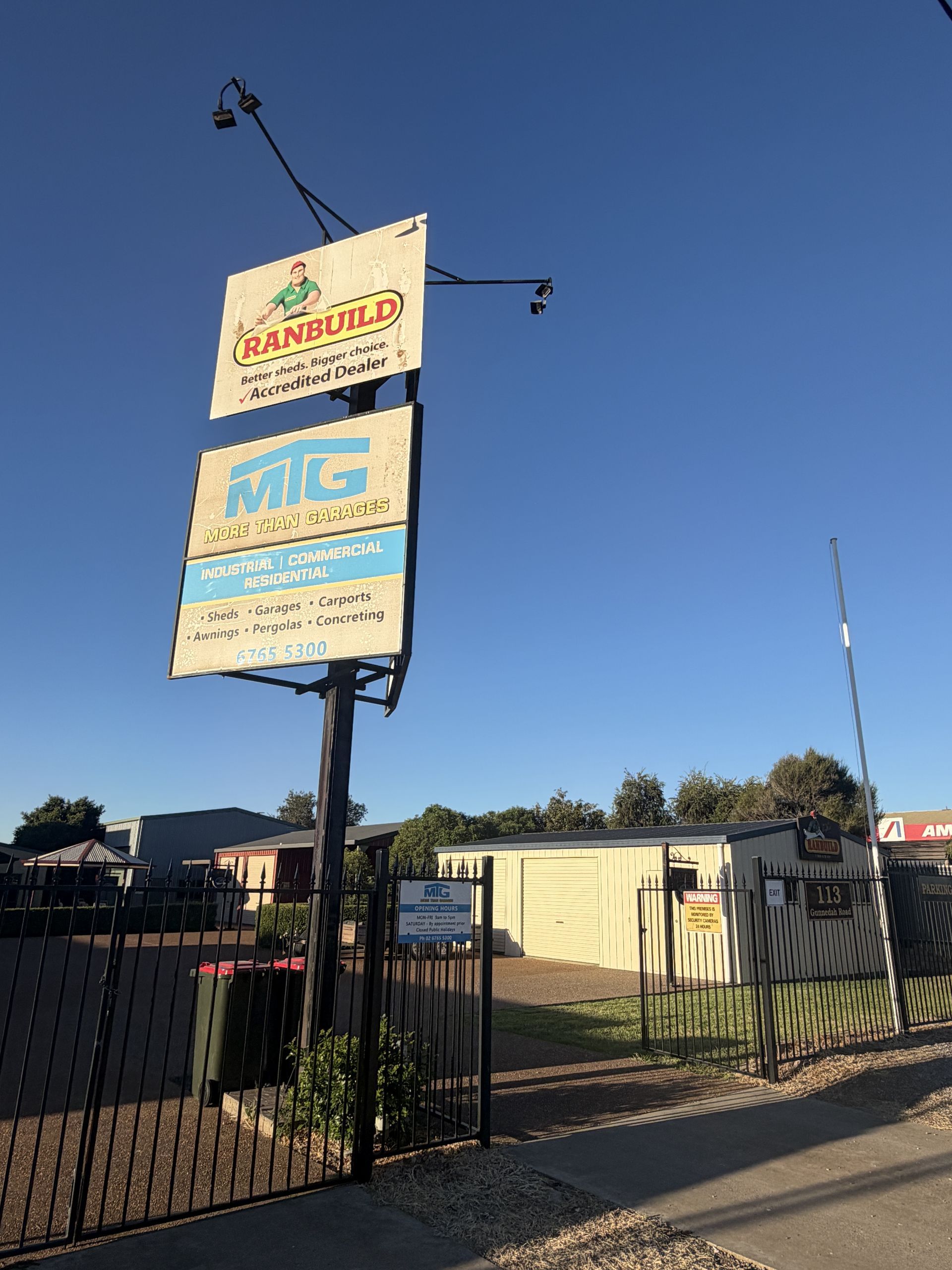 A tall pole sign — More Than Garages Pty Ltd–Ranbuild Tamworth in Taminda, NSW