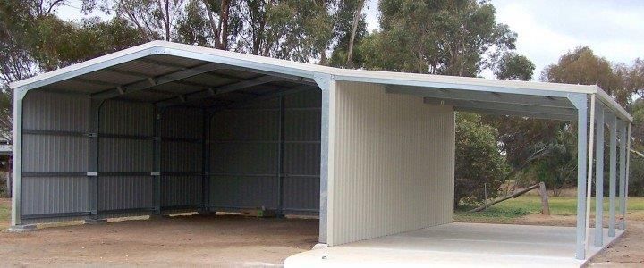 A metal shed with a carport attached to the side — More Than Garages Pty Ltd–Ranbuild Tamworth in Taminda, NSW