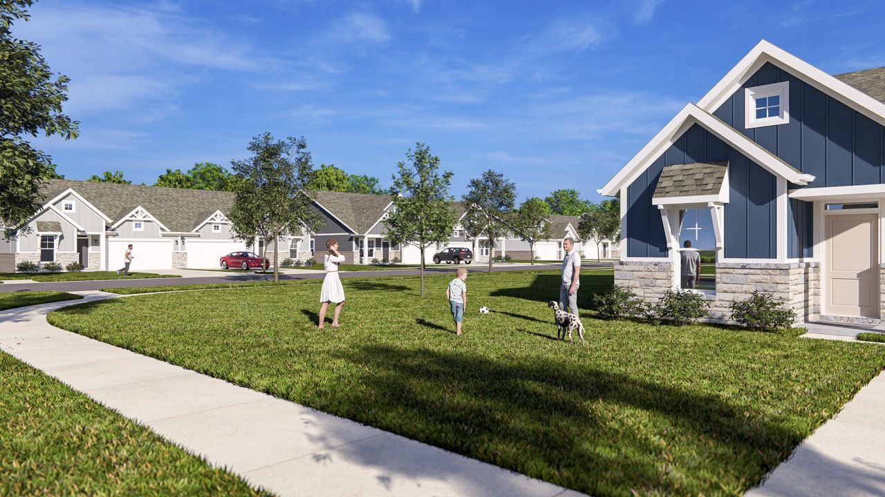 Westhaven home rendering - kids playing on the grass