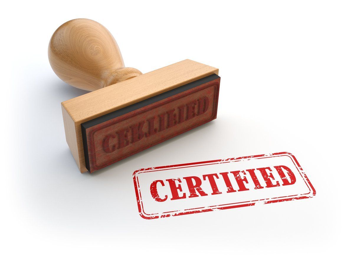 certification stamp
