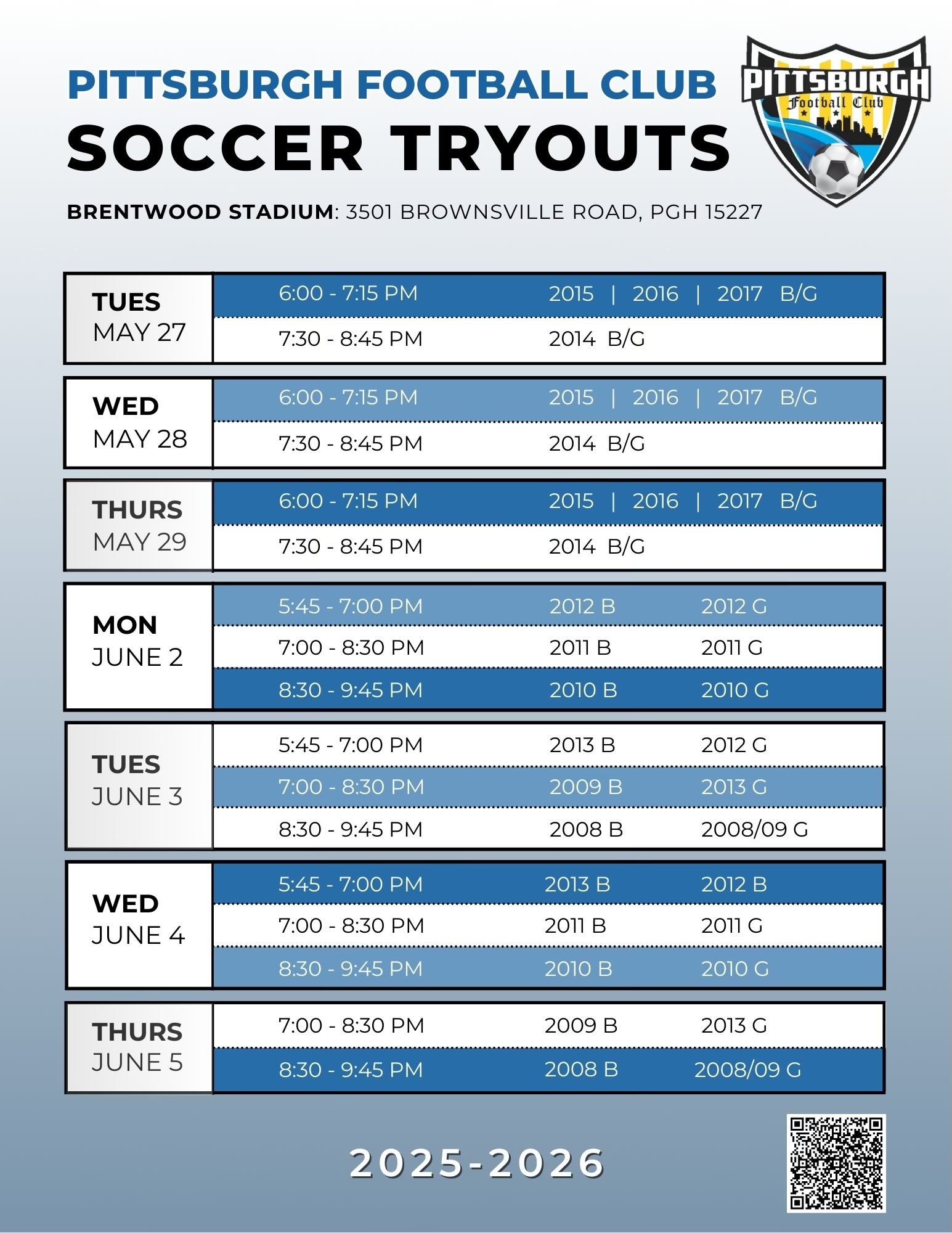 2025-26 Tryout Brochure