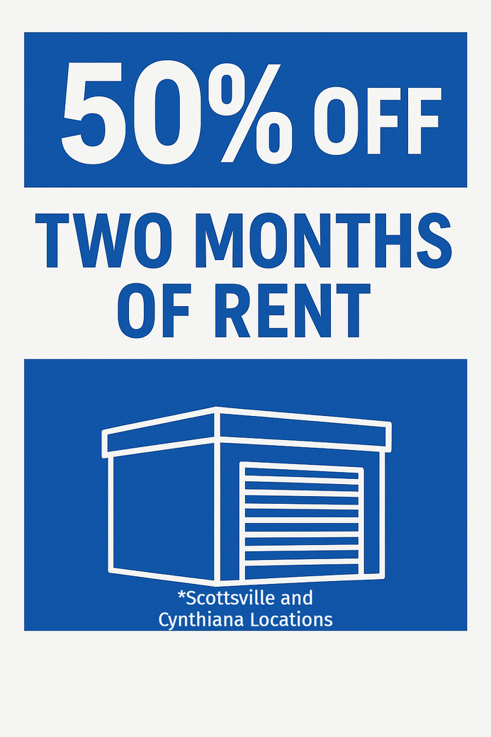 Blue sign with white text: 