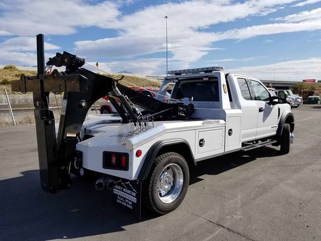 white f350 dully tow truck